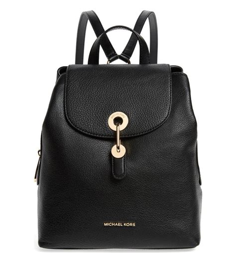 michael kors black raven backpack|MICHAEL Michael Kors Raven Leather Backpack .